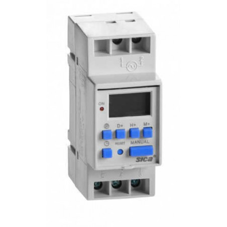 Reloj programador sica 789027 digital semanal con reserva 150hs