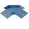 Curva plana BASICA 90° perforada 50mm con clips y flags