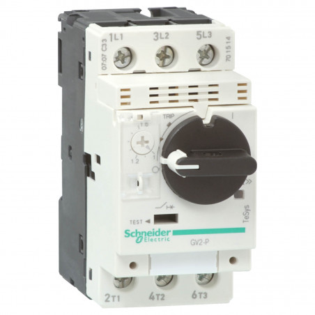 Guardamotor magnetotérmico schneider gv2p tripolar de 3x0.25/0.40a 100ka