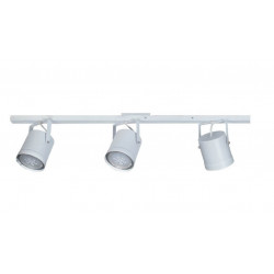 Regleta SAN JUSTO G6323 3 luces cabezal spot móvil para lámpara ar111 blanco texturado 120cms