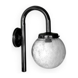 Aplique globo FERROLUX AP-127 para pared de 10 x 18cm mediano color negro