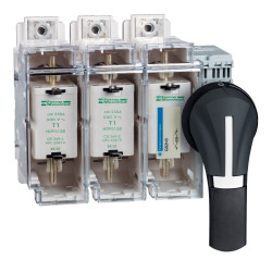 Mango externo frontal schneider gs2ah de 100-400a ip65 color negra