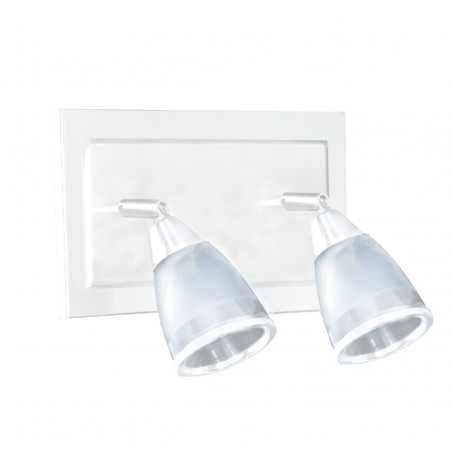 Spot SAN LORENZO ANCONA 2 luces G9 con base blanco