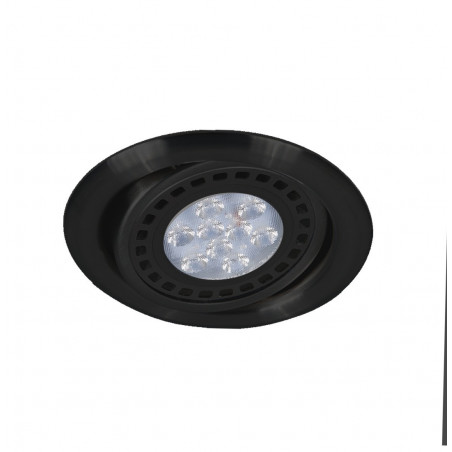 Spot san lorenzo embutido ar111 gu10 orientable color negro