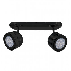 Aplique spot SAN LORENZO 2911 2 luces con base regleta negro