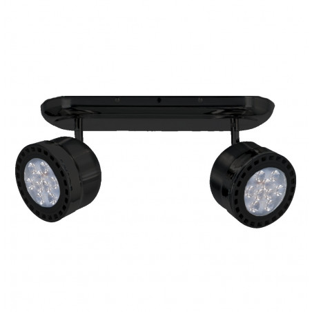 Aplique spot SAN LORENZO 2911 2 luces con base regleta negro