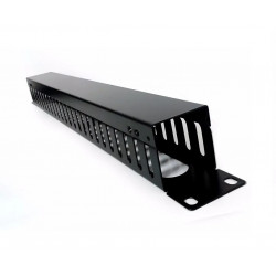 Organizador de cables genrod 19 x 1u calado con tapa para rack mural
