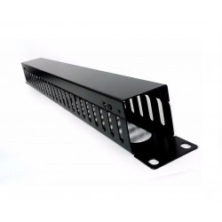 Organizador de cables GENROD 19 x 1u calado con tapa para rack mural