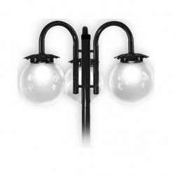 Columna ferrolux decorativa con 3 globo burbuja negro 2...