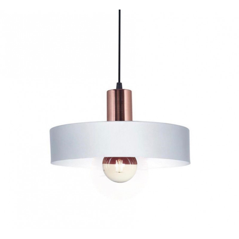 Colgante SAN JUSTO BALCARCE para 1 luz E27 blanco y dorado Colgante SAN JUSTO BALCARCE para 1 luz E27 blanco y dorado