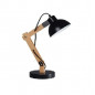 Lámpara dabor arlon de mesa e27 54cm madera-chapa negro