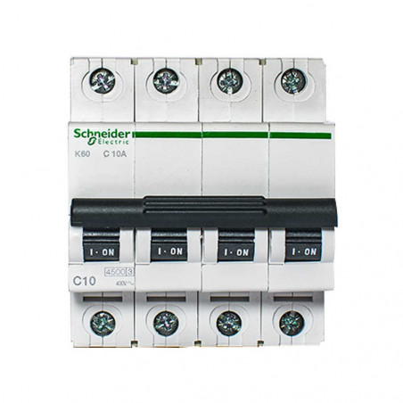 Térmica SCHNEIDER k60 tetrapolar 10a 4,5ka curva c