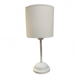 Velador jv benjamin blanco con pantalla