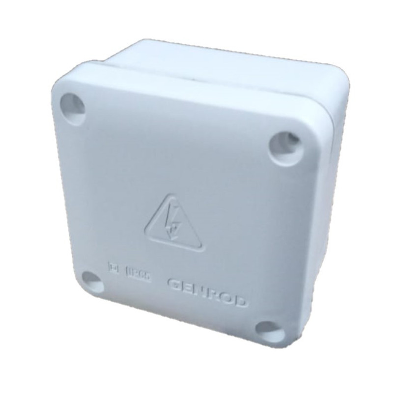 Caja de paso SISTELECTRIC pvc exterior IP65 9x9x5,5cm con tapa blanca