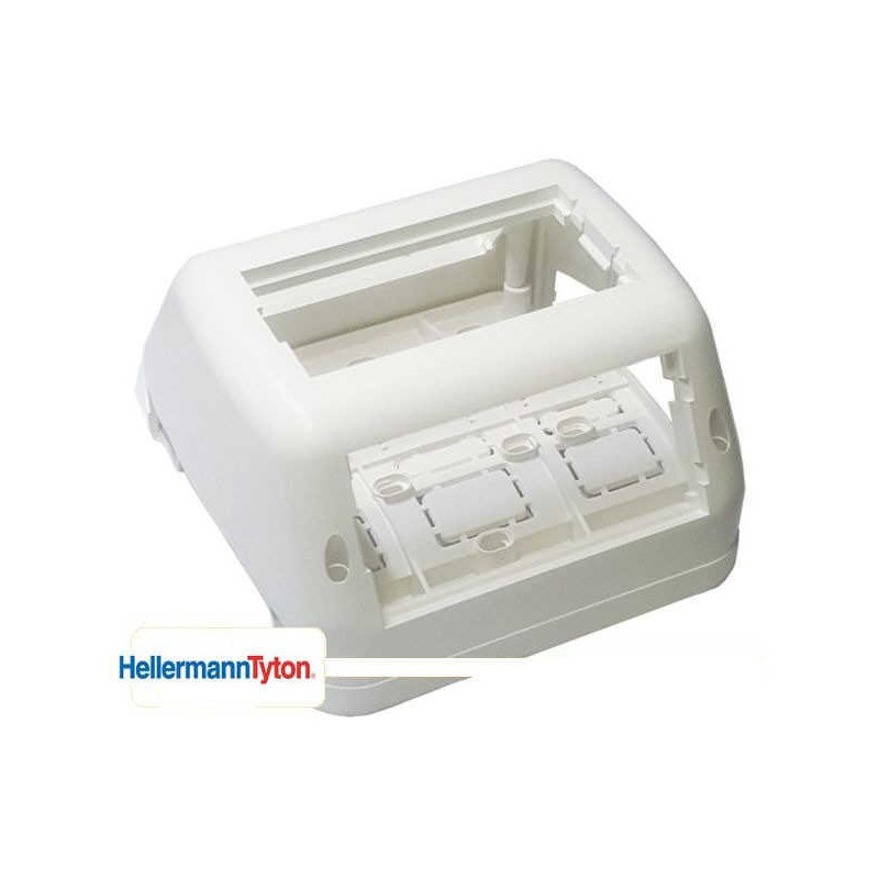 Multiscopio HELLERMANN TYTON para 3 face plate marfil Multiscopio HELLERMANN TYTON para 3 face plate marfil