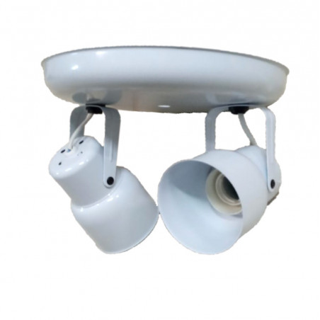 Spot SAN JUSTO CARILO de 2 luces E27 plato blanco