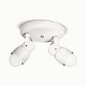 Spot SAN JUSTO CARILO de 2 luces E27 plato blanco