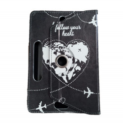 Estuche para tablet con solapa de 7'' pulgadas giratorio 360° diseños varios