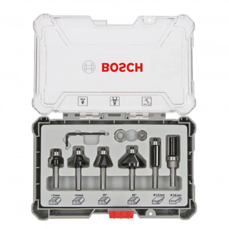 Set de fresas bosch 6 piezas para recortes y bordes