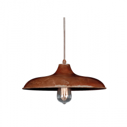 Colgante donbell bombe irlandes 110 de chapa oxido 35cms e27
