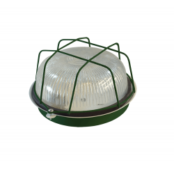 Tortuga industrial para 1 luz E27 redondo chapa verde