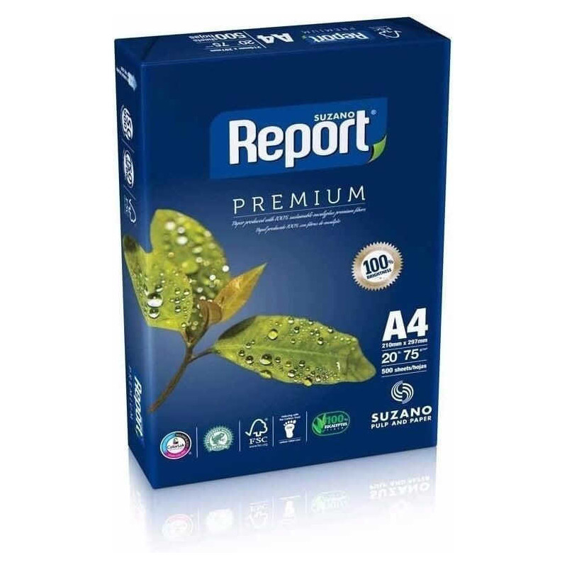 Resma report 500 hojas papel a4 75g