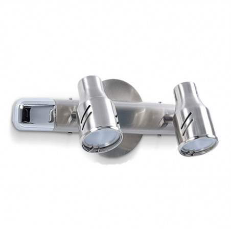 Aplique SAN LORENZO PARMA para 2 luces GU10 base liston platil