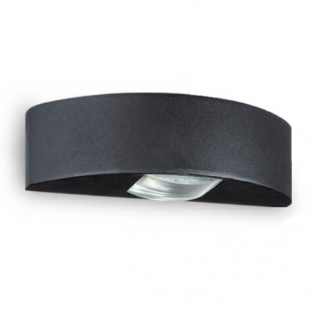 Aplique FW 2009 HOGAR MINI con lente y vidrio plano negro g9
