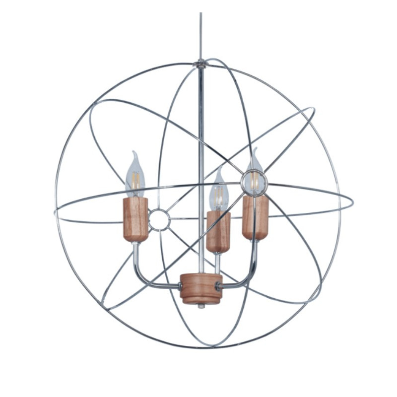 Colgante átomo CARILUX RETRO jaula mini para 3 luces E27 48cm