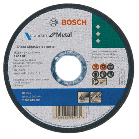 Disco de corte BOSCH para metal 115mm