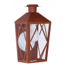 Farol SAN JUSTO MONSERRAT con reja y sombrero para 1 luz E27 oxidado