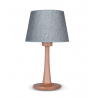 Lámpara de mesa CARILUX NORDICA para 1 luz E27 madera pantalla lino