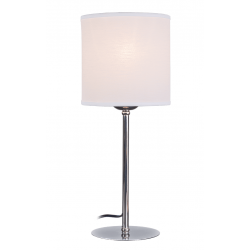 Lámpara de mesa MARKAS NALI para 1 luz E27 pantalla blanca/cromo