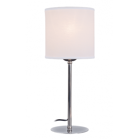 Lámpara de mesa MARKAS NALI para 1 luz E27 pantalla blanca/cromo
