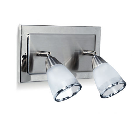 Spot SAN LORENZO ANCONA 2 luces G9 con base platil