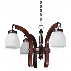 Araña CARILUX Campo 5420 de Madera para 3 Luces