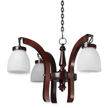Araña CARILUX Campo 5420 de Madera para 3 Luces