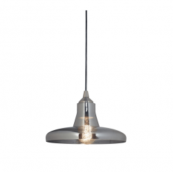 Colgante donbell thor ct04-f vidrio espejado con cable textil cromo 24cms e27