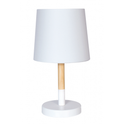 Lámpara de mesa DABOR TOKIO para 1 luz E27 madera con pantalla blanca