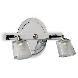 Aplique DABOR OVALO 2 luces G9 platil listón