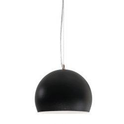 Colgante MARKAS ALYSSA e27 de 23cm negro texturado interior blanco