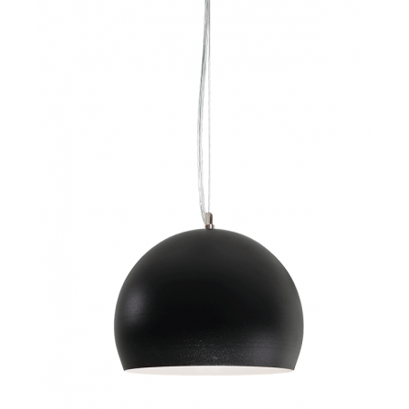 Colgante MARKAS ALYSSA e27 de 23cm negro texturado interior blanco