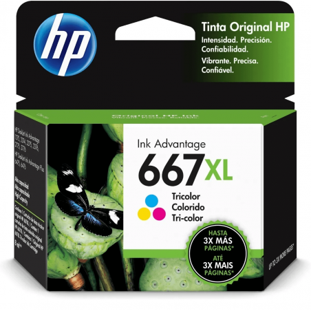 Cartucho HP 3YM80AL original tricolor n667 xl para advantage 2775