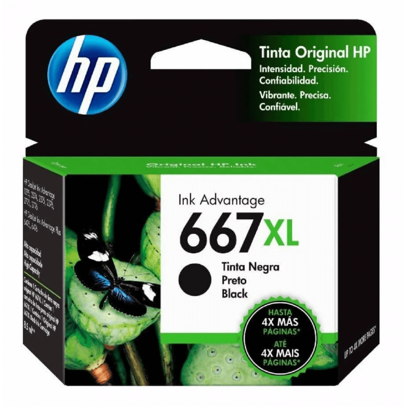 Cartucho original HP 667XL negro para DeskJet