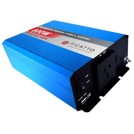 Inversor de corriente FICATTO 800W 12V 220V USB 2.1A