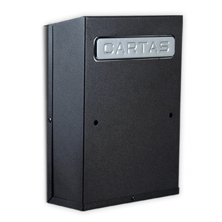 Buzón para carta SAN JUSTO 7040 para reja puerta atrás con cerradura negro