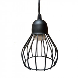 Colgante ferrolux porto tipo jaula 1 luz e27 negro texturado