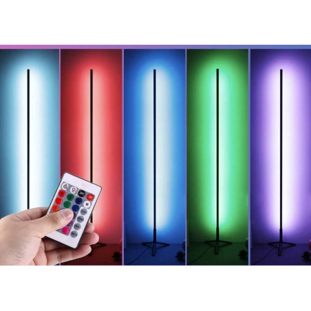 Lámpara led de pie rgb con control remoto