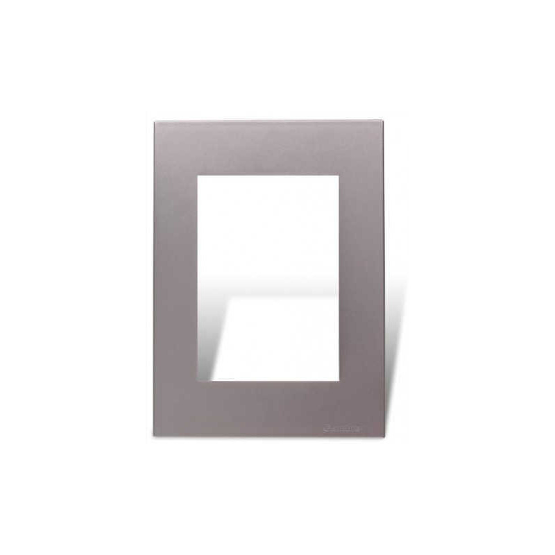 Tapa CAMBRE BAUHAUS 4 módulos con distanciador gris Tapa CAMBRE BAUHAUS 4 módulos con distanciador gris