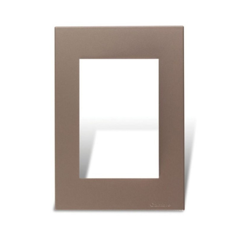 Tapa CAMBRE BAUHAUS 8 módulos con distanciador champagne Tapa CAMBRE BAUHAUS 8 módulos con distanciador champagne